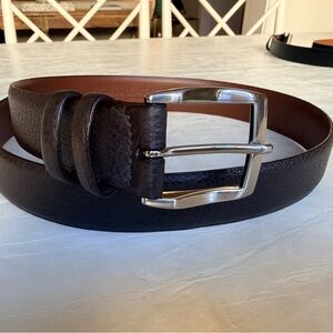 Torino European Tumbled Calfskin Belt  Men’s 34.  Made in US 54201 Like new